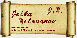 Jelka Milovanov vizit kartica